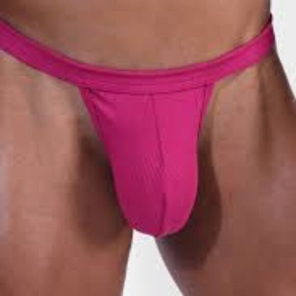 Pair Low Rise Elastic Nylon Jock Straps Briefs Thong L - Picture 7 of 8